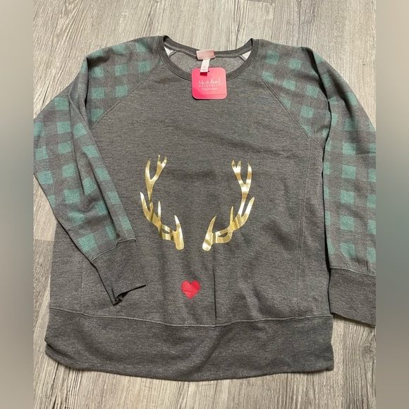 Isabel Maternity by Ingrid & Isabel Sweaters - Isabel Maternity Reindeer Christmas Sweater